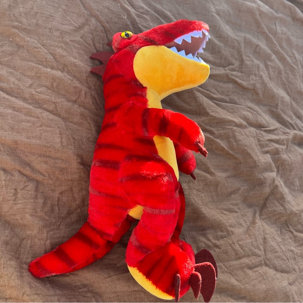 Build-A-Bear Red and Yellow Raptor Dinosaur from February 2025